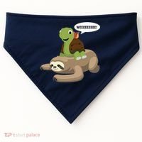 Sloth Turtle Snail Piggyback USA-Made Doggie Bandana thumb 0