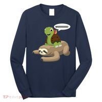 Sloth Turtle Snail Piggyback Long Sleeve Shirt thumb 0