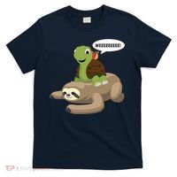 Sloth Turtle Snail Piggyback T-Shirt thumb 0