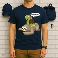 Sloth Turtle Snail Piggyback T-Shirt thumb 6