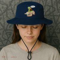 Sloth Turtle Snail Piggyback Bucket Hat thumb 3