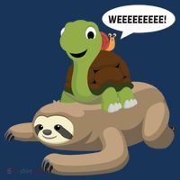 Sloth Turtle Snail Piggyback Baby Bodysuit thumb 2