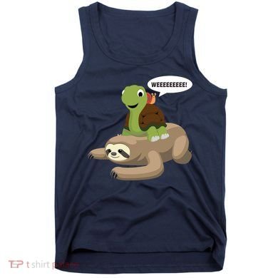 Sloth Turtle Snail Piggyback Tank Top