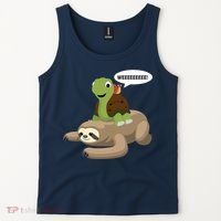 Sloth Turtle Snail Piggyback Tank Top thumb 2