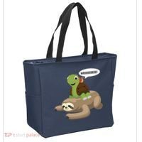 Sloth Turtle Snail Piggyback Tote Bag thumb 2