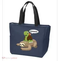 Sloth Turtle Snail Piggyback Tote Bag thumb 3