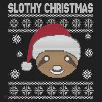 Slothy Christmas Ugly Sweater Women's Sweatshirt thumb 2