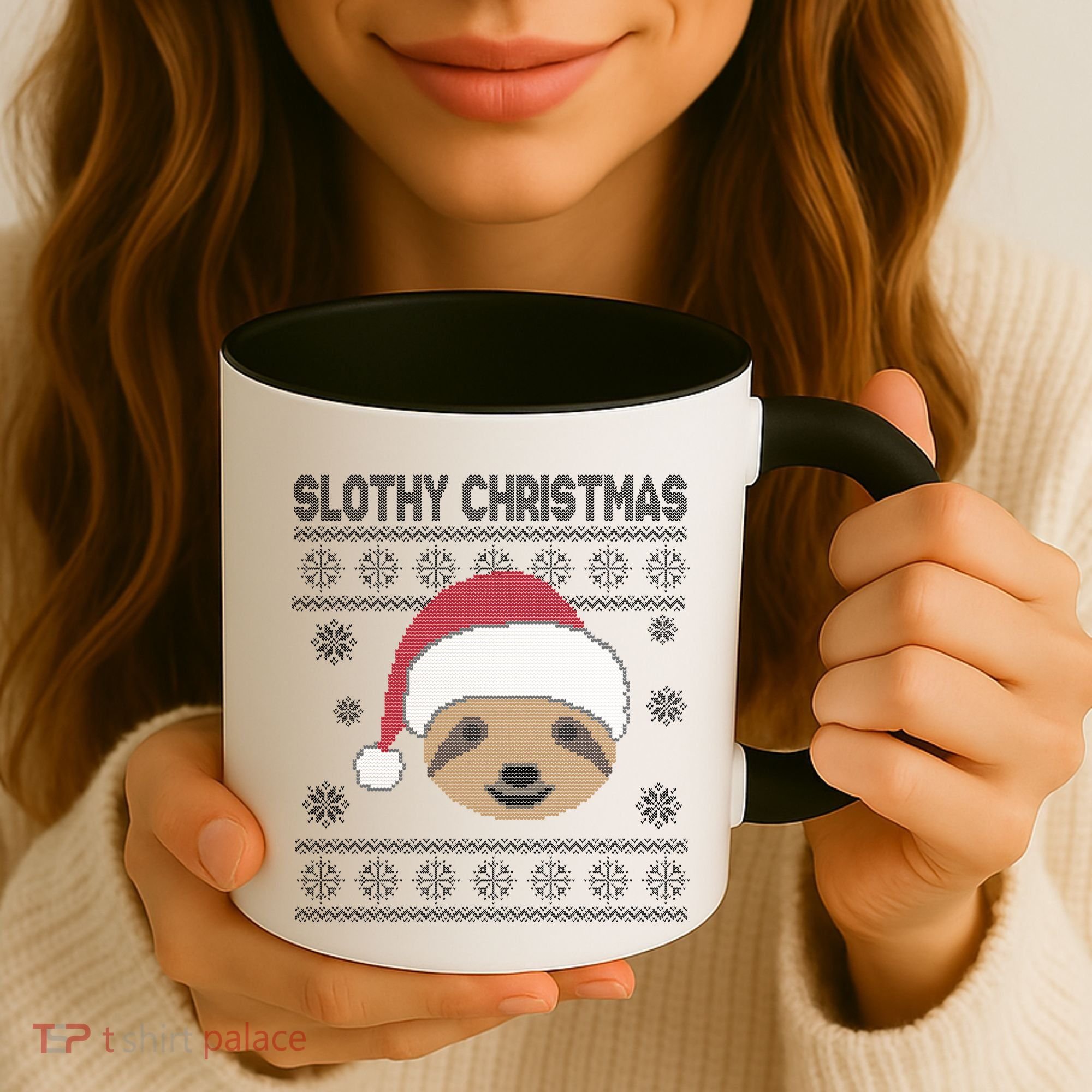 Slothy Christmas Ugly Sweater Coffee Mug