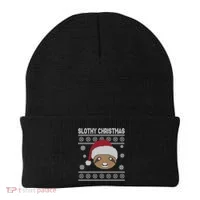 Slothy Christmas Ugly Sweater Beanie thumb 0