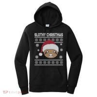 Slothy Christmas Ugly Sweater Women's Hoodie thumb 0
