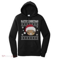 Slothy Christmas Ugly Sweater Women's Hoodie thumb 0