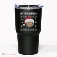 Slothy Christmas Ugly Sweater Tumbler thumb 0