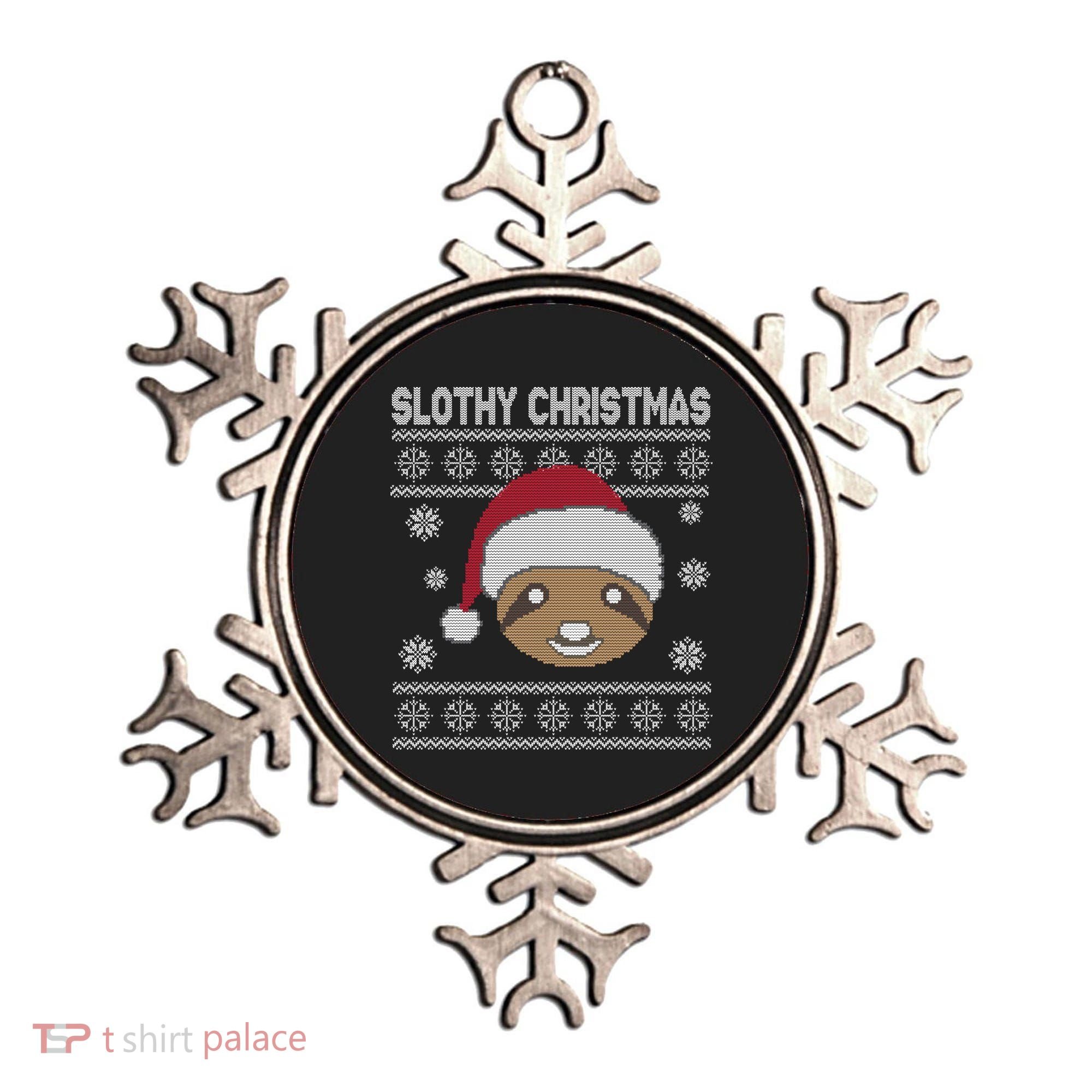 Slothy Christmas Ugly Sweater Ornament