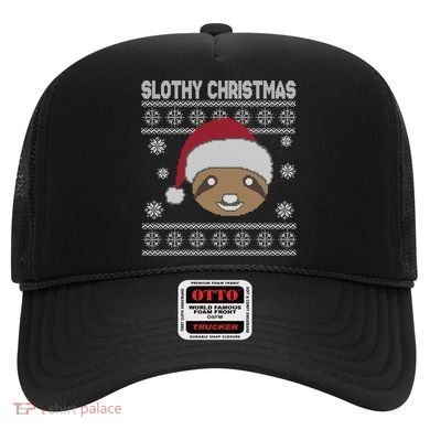 Slothy Christmas Ugly Sweater Hat