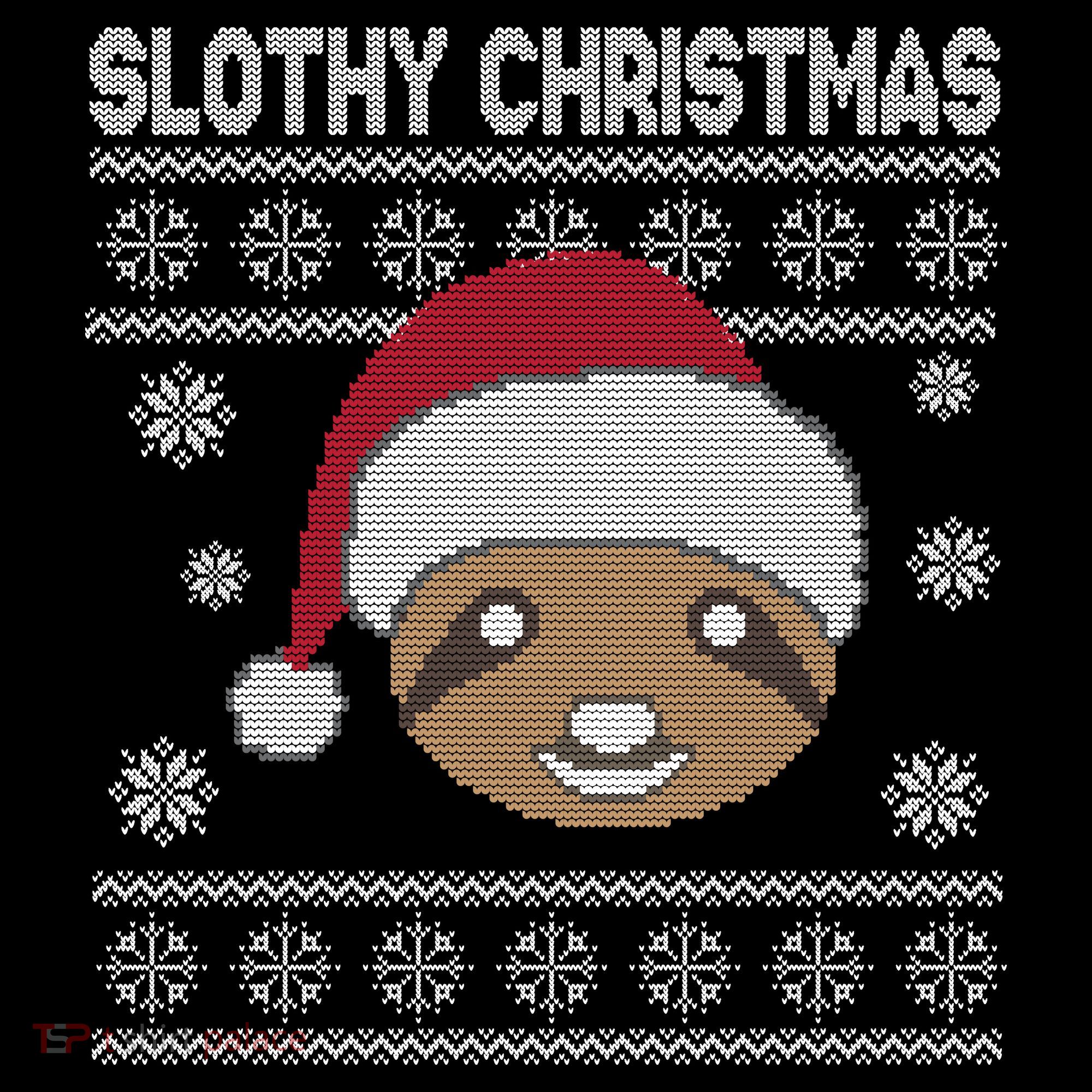 Slothy Christmas Ugly Sweater Toddler Hoodie