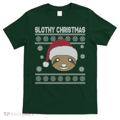Slothy Christmas Ugly Sweater T-Shirt