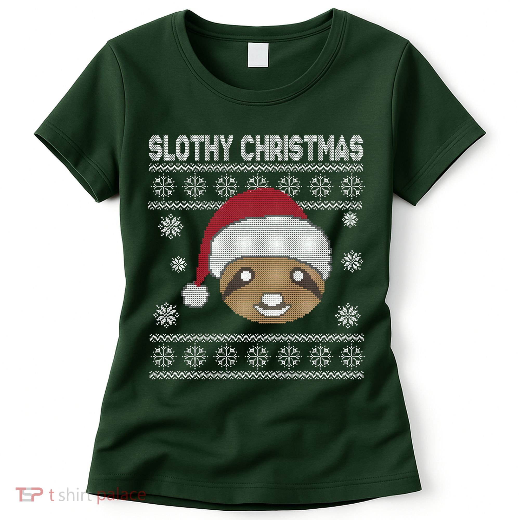 Slothy Christmas Ugly Sweater Women's T-Shirt