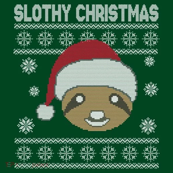 Slothy Christmas Ugly Sweater Women's T-Shirt