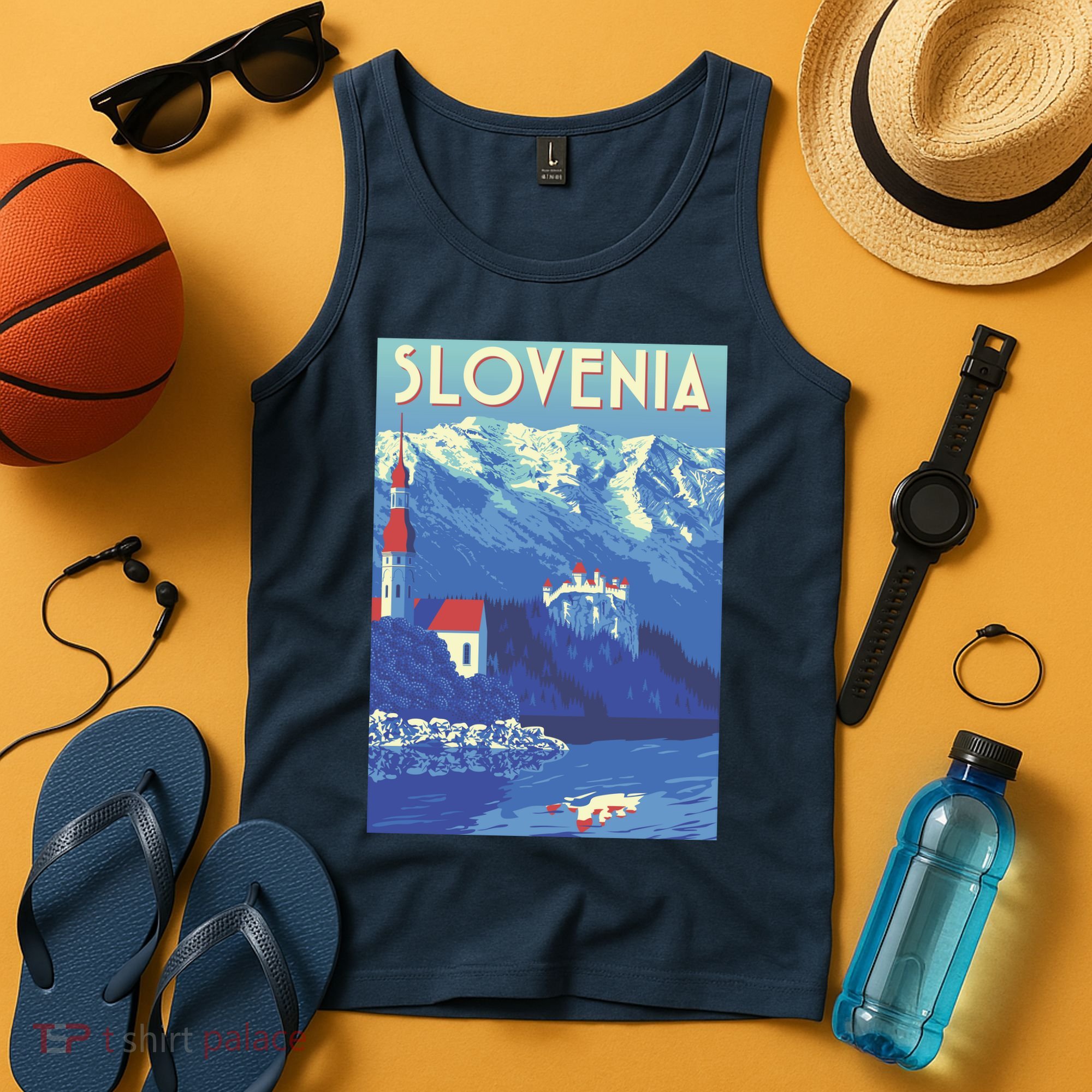 Slovenia Poster Tank Top