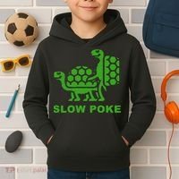 Slow Poke Funny Turtle Kids Hoodie thumb 2