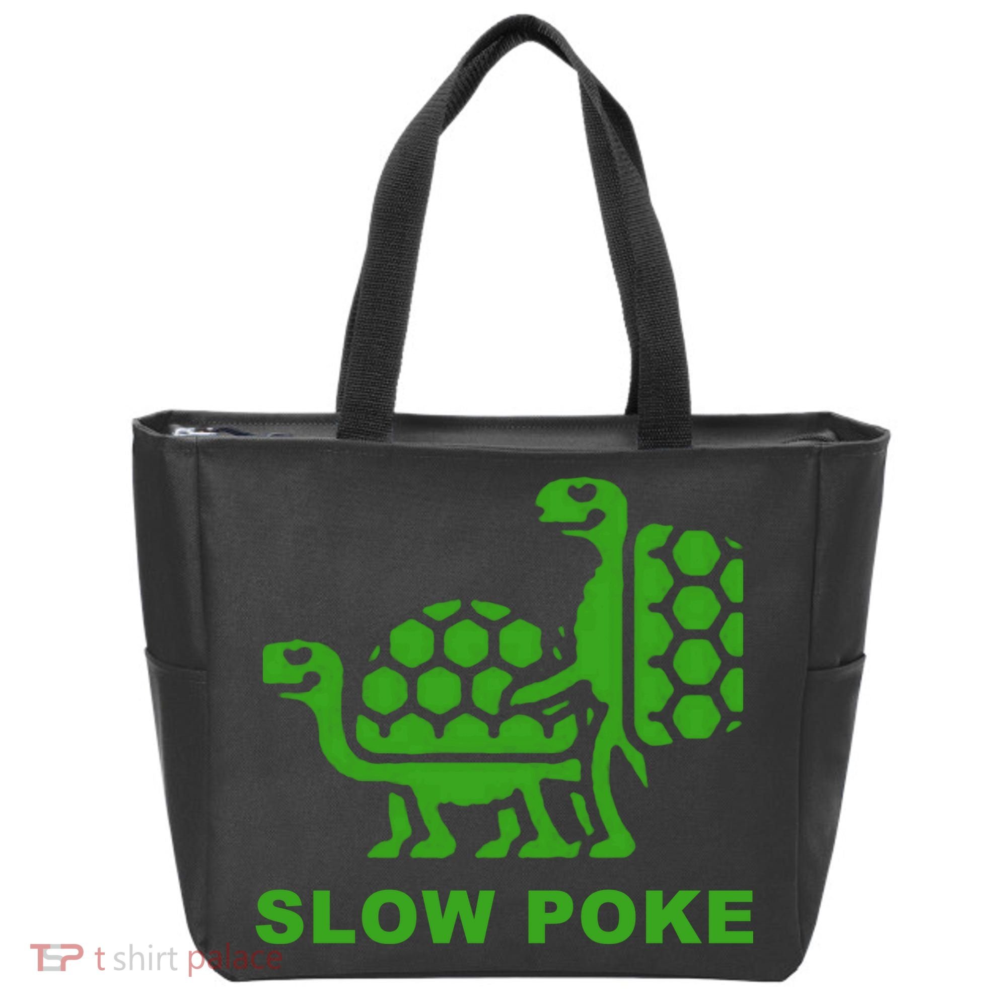 Slow Poke Funny Turtle Tote Bag