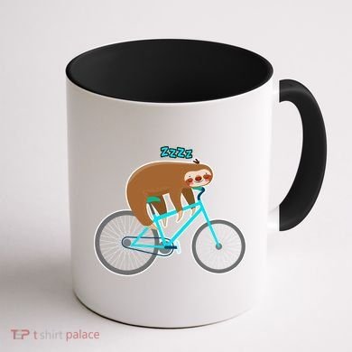 Slow Rider Funny Sloth Coffee Mug back