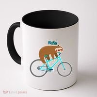 Slow Rider Funny Sloth Coffee Mug thumb 0