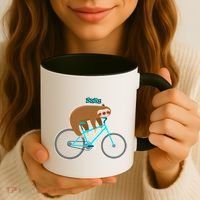 Slow Rider Funny Sloth Coffee Mug thumb 3