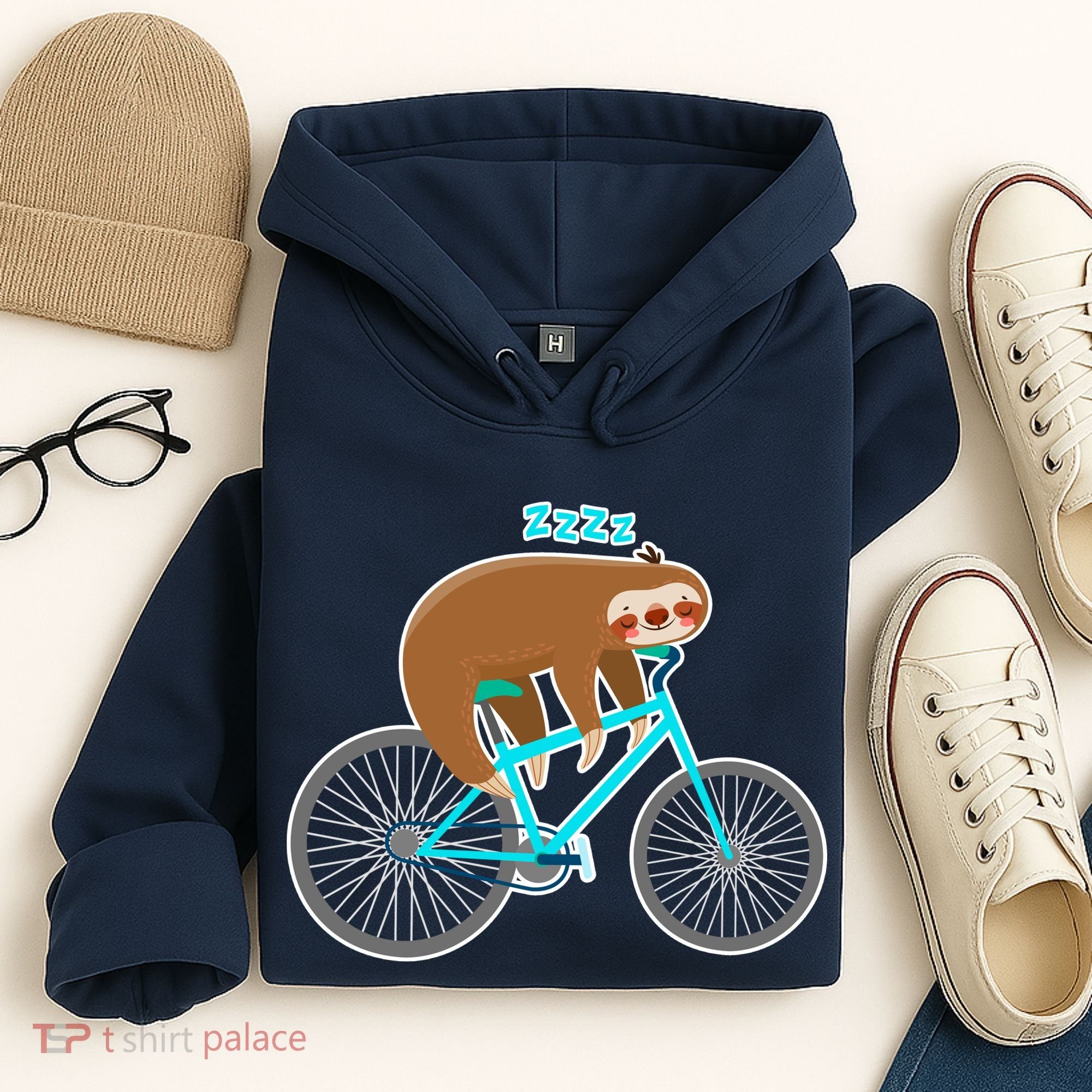 Slow Rider Funny Sloth Hoodie