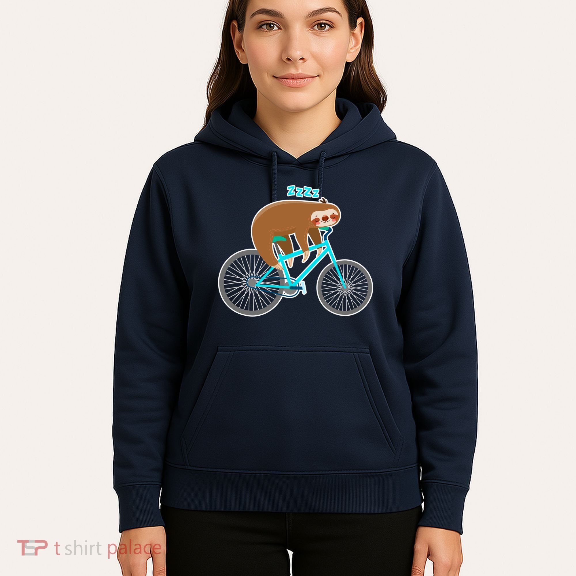 Slow Rider Funny Sloth Hoodie