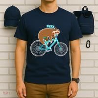 Slow Rider Funny Sloth T-Shirt thumb 6