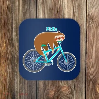 Slow Rider Funny Sloth Coaster