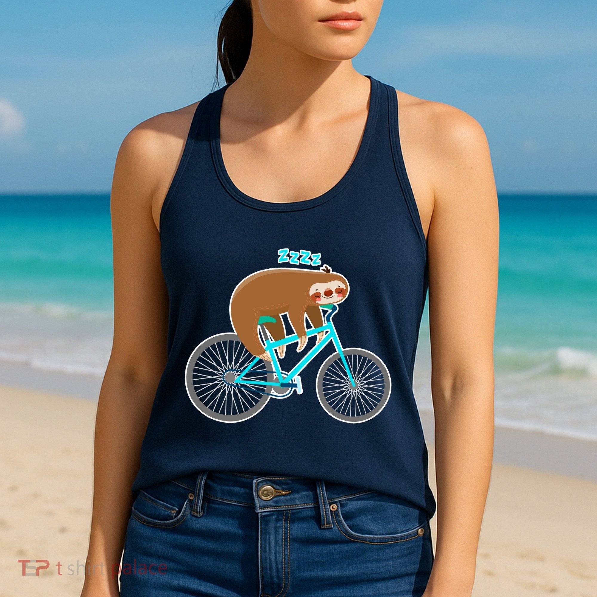 Slow Rider Funny Sloth Women's Tank Top