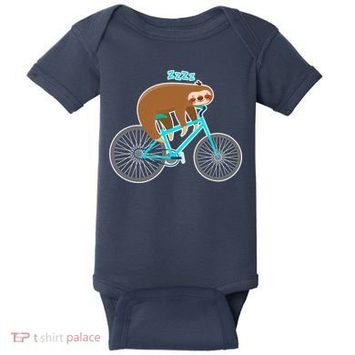 Slow Rider Funny Sloth Baby Bodysuit
