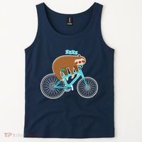 Slow Rider Funny Sloth Tank Top thumb 2