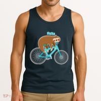Slow Rider Funny Sloth Tank Top thumb 3