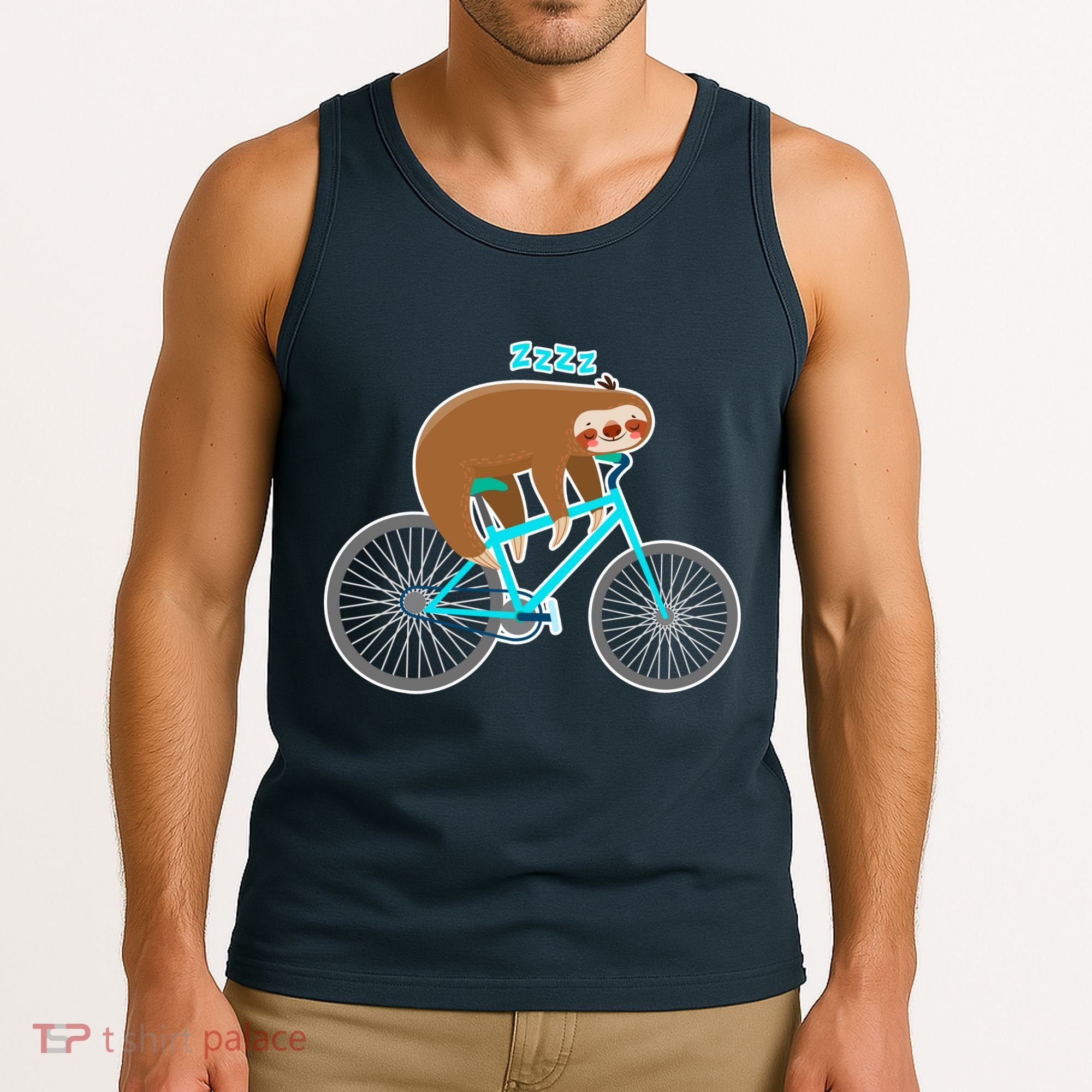 Slow Rider Funny Sloth Tank Top
