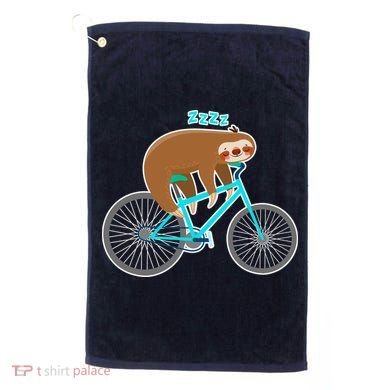 Slow Rider Funny Sloth Golf Towel