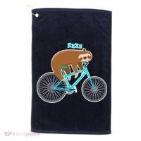 Slow Rider Funny Sloth Golf Towel thumb 0