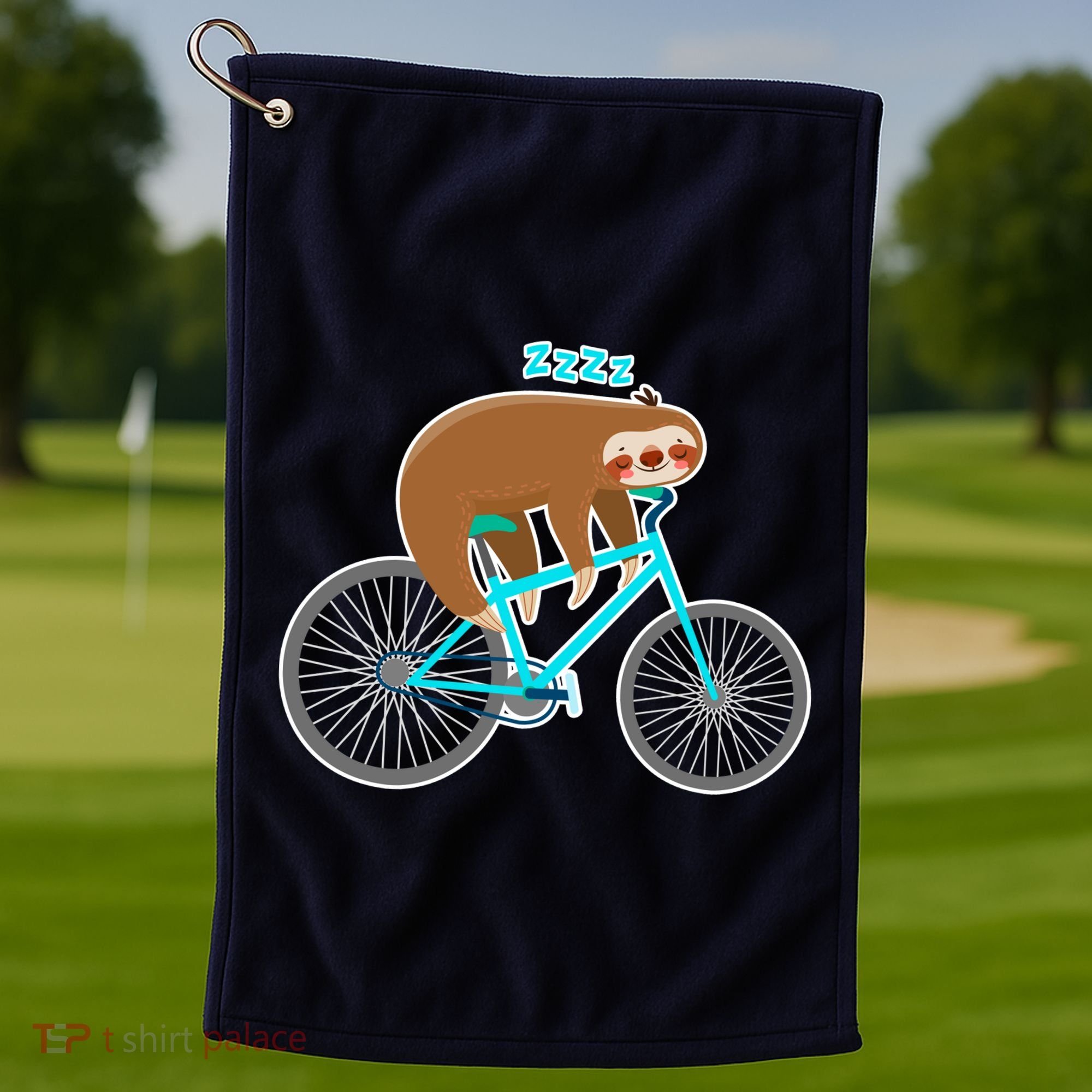 Slow Rider Funny Sloth Golf Towel