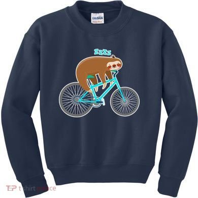 Slow Rider Funny Sloth Kids Sweatshirt