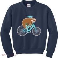 Slow Rider Funny Sloth Kids Sweatshirt thumb 0