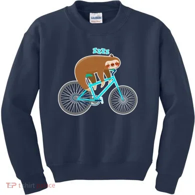 Slow Rider Funny Sloth Kids Sweatshirt
