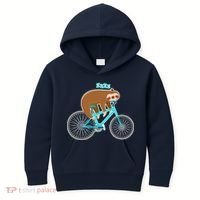 Slow Rider Funny Sloth Kids Hoodie thumb 0