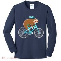Slow Rider Funny Sloth Kids Long Sleeve Shirt thumb 0