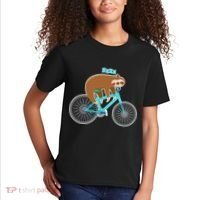 Slow Rider Funny Sloth Kids T-Shirt thumb 2