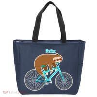 Slow Rider Funny Sloth Tote Bag thumb 0