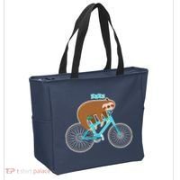 Slow Rider Funny Sloth Tote Bag thumb 2