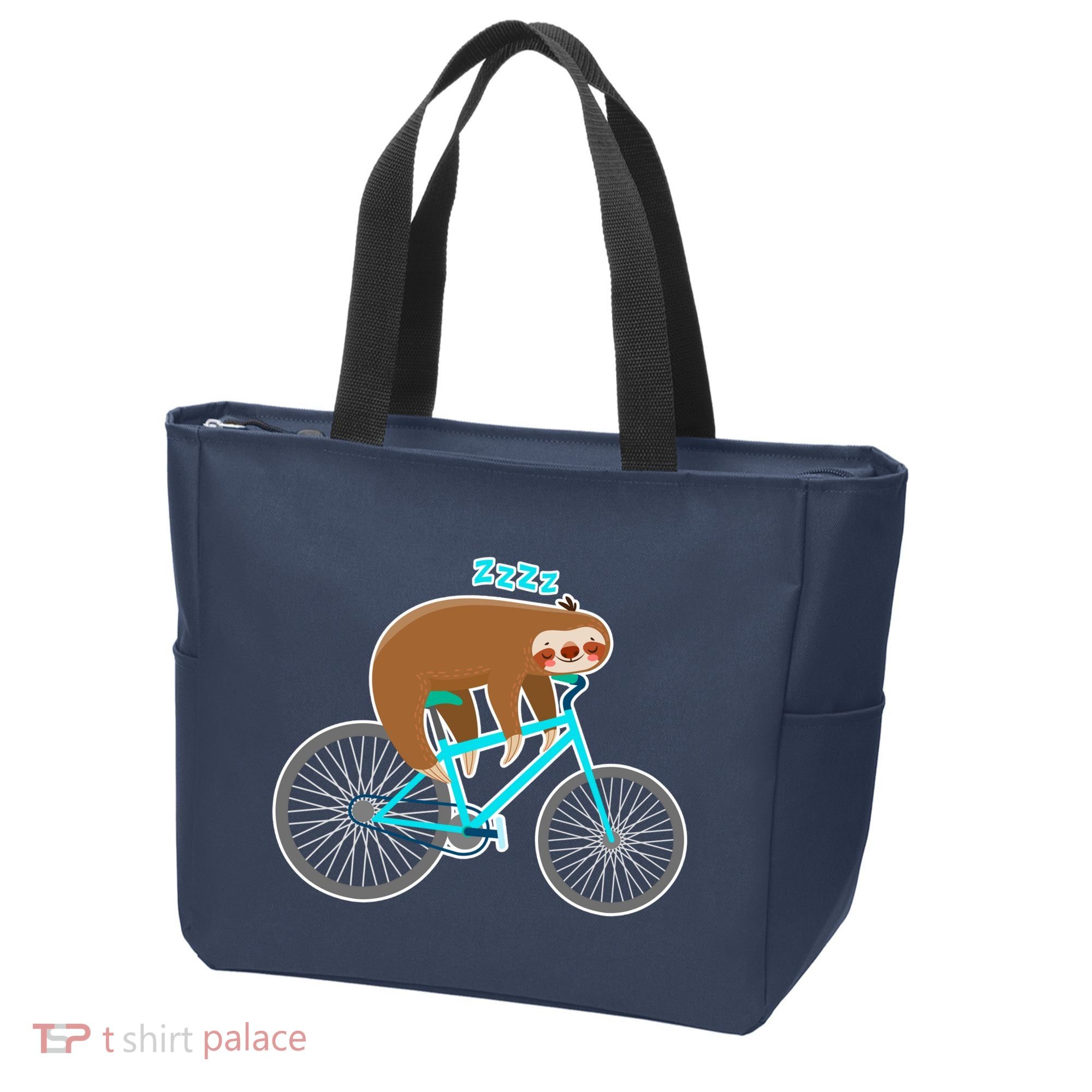 Slow Rider Funny Sloth Tote Bag