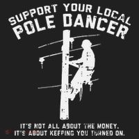 Support Local Pole Dancer Funny Electrician Lineman Gift Women's Sweatshirt thumb 2